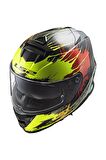 LS2 STORM 2 DROP SİYAH-SARI-KIRMIZI KASK