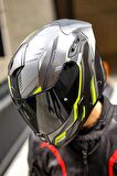 NEXX SX.100R GRIDLINE MAT GRİ-NEON SARI KASK