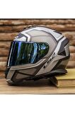 LS2 STORM 2 FASTER MAT TITANIUM KASK