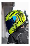 NEXX SX.100 ENIGMA NEON SARI-SİYAH KASK