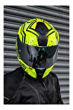 NEXX SX.100 ENIGMA NEON SARI-SİYAH KASK