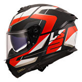 LS2 STREAM 2 ROAD MAT SİYAH-KIRMIZI-BEYAZ-GRİ KASK