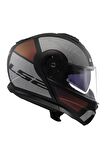 LS2 STROBE 2 ORION MAT SİYAH-MOR-MAVİ KASK