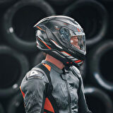 NEXX X.R3R PRECISION MAT SİYAH-KIRMIZI KASK