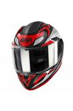 GIVI 50.8 BRAVE MAT SİYAH-TITANIUM-KIRMIZI KASK