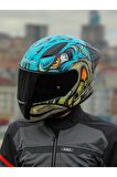 LS2RAPID 2 RACE NEO MAVİ-MOR KASK