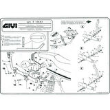 GIVI 1000F UNIVERSAL MONORACK ARKA ÇANTA TAŞIYICI