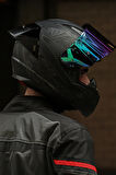 LS2 RAPID 2 RACE CRYPT MAT SİYAH KASK C4