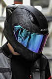 LS2 RAPID 2 RACE CRYPT MAT SİYAH KASK C4