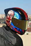 RAPID 2 RACE ZOMBIE SİYAH-KIRMIZI KASK