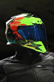 STORM 2 DROP SİYAH-SARI-KIRMIZI KASK