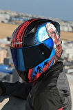 RAPID 2 RACE ZOMBIE SİYAH-KIRMIZI KASK