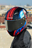 RAPID 2 RACE ZOMBIE SİYAH-KIRMIZI KASK