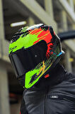 STORM 2 DROP SİYAH-SARI-KIRMIZI KASK