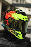 STORM 2 DROP SİYAH-SARI-KIRMIZI KASK