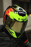 STORM 2 DROP SİYAH-SARI-KIRMIZI KASK
