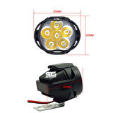 2 Adet Motosiklet Scooter Led Sis Farı Çakar Ve Sabit Mod 6 Ledli