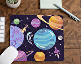 Gezegen Uzay Yıldızlar Baskılı Hediyelik Ve Günlük kullanıma Uygun  Mouse Pad