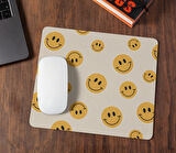 Smile Gülen Yüz Emojili Enerjik Hediyelik Ve Günlük kullanıma Uygun Baskılı Mouse Pad