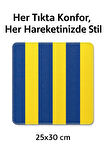 25×30 cm Sarı-Lacivert Çizgili Mouse Pad Kanarya Tutkunlarına Özel Fenerbahçe Temalı