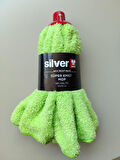 Silver Home Mikrofiber Jumbo Boy Islak Mop - 105x55 Cm. - Yedek Mop Paspas Ucu Başlığı - 1 Adet