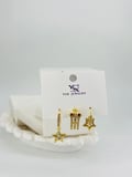 Yıldız Detaylı Üçlü Kombin Küpe - Kp00553