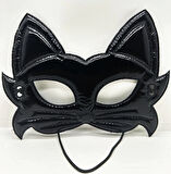 Siyah Renk Kumaş Malzemeden İmal Eva Kedi Maskesi 19X15 Cm