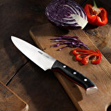 32160 Şef Bıçağı 19 Cm - Perçinli Kahverengi Kompozit Sap