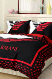Marka Nevresim Takımı Çift Kişilik Pamuklu Saten Kumaş 6 Parça 3D Dijital Baskı Duvet Cover Set