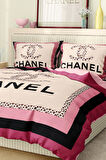 Marka Nevresim Takımı Çift Kişilik Pamuklu Saten Kumaş 6 Parça 3D Dijital Baskı Duvet Cover Set