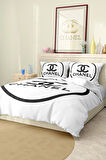 Marka Nevresim Takımı Çift Kişilik Pamuklu Saten Kumaş 6 Parça 3D Dijital Baskı Duvet Cover Set