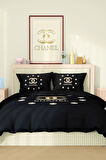 Marka Nevresim Takımı Çift Kişilik Pamuklu Saten Kumaş 6 Parça 3D Dijital Baskı Duvet Cover Set