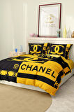 Marka Nevresim Takımı Çift Kişilik Pamuklu Saten Kumaş 6 Parça 3D Dijital Baskı Duvet Cover Set