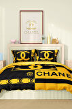 Marka Nevresim Takımı Çift Kişilik Pamuklu Saten Kumaş 6 Parça 3D Dijital Baskı Duvet Cover Set
