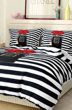 Marka Nevresim Takımı Çift Kişilik Pamuklu Saten Kumaş 6 Parça 3D Dijital Baskı Duvet Cover Set
