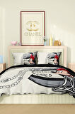 Marka Nevresim Takımı Çift Kişilik Pamuklu Saten Kumaş 6 Parça 3D Dijital Baskı Duvet Cover Set