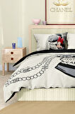Marka Nevresim Takımı Çift Kişilik Pamuklu Saten Kumaş 6 Parça 3D Dijital Baskı Duvet Cover Set