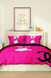 Marka Nevresim Takımı Çift Kişilik Pamuklu Saten Kumaş 6 Parça 3D Dijital Baskı Duvet Cover Set