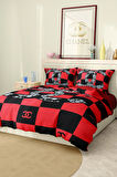 Marka Nevresim Takımı Çift Kişilik Pamuklu Saten Kumaş 6 Parça 3D Dijital Baskı Duvet Cover Set