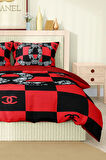 Marka Nevresim Takımı Çift Kişilik Pamuklu Saten Kumaş 6 Parça 3D Dijital Baskı Duvet Cover Set