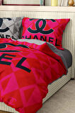 Marka Nevresim Takımı Çift Kişilik Pamuklu Saten Kumaş 6 Parça 3D Dijital Baskı Duvet Cover Set