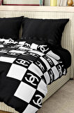 Marka Nevresim Takımı Çift Kişilik Pamuklu Saten Kumaş 6 Parça 3D Dijital Baskı Duvet Cover Set