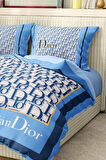 Marka Nevresim Takımı Çift Kişilik Pamuklu Saten Kumaş 6 Parça 3D Dijital Baskı Duvet Cover Set