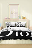 Marka Nevresim Takımı Çift Kişilik Pamuklu Saten Kumaş 6 Parça 3D Dijital Baskı Duvet Cover Set