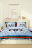 Marka Nevresim Takımı Çift Kişilik Pamuklu Saten Kumaş 6 Parça 3D Dijital Baskı Duvet Cover Set