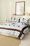 Marka Nevresim Takımı Çift Kişilik Pamuklu Saten Kumaş 6 Parça 3D Dijital Baskı Duvet Cover Set