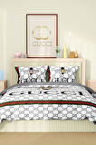 Marka Nevresim Takımı Çift Kişilik Pamuklu Saten Kumaş 6 Parça 3D Dijital Baskı Duvet Cover Set