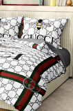 Marka Nevresim Takımı Çift Kişilik Pamuklu Saten Kumaş 6 Parça 3D Dijital Baskı Duvet Cover Set
