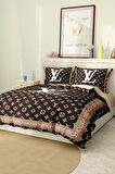 Marka Nevresim Takımı Çift Kişilik Pamuklu Saten Kumaş 6 Parça 3D Dijital Baskı Duvet Cover Set