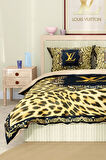 Marka Nevresim Takımı Çift Kişilik Pamuklu Saten Kumaş 6 Parça 3D Dijital Baskı Duvet Cover Set